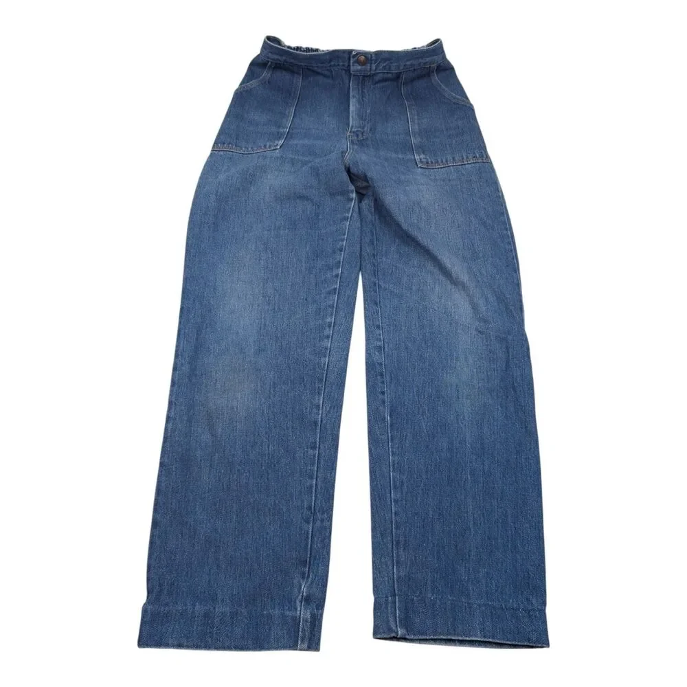 Vintage Levis Elastic‎ Jeans Womens Sz 14 32x29 Blue Denim *READ